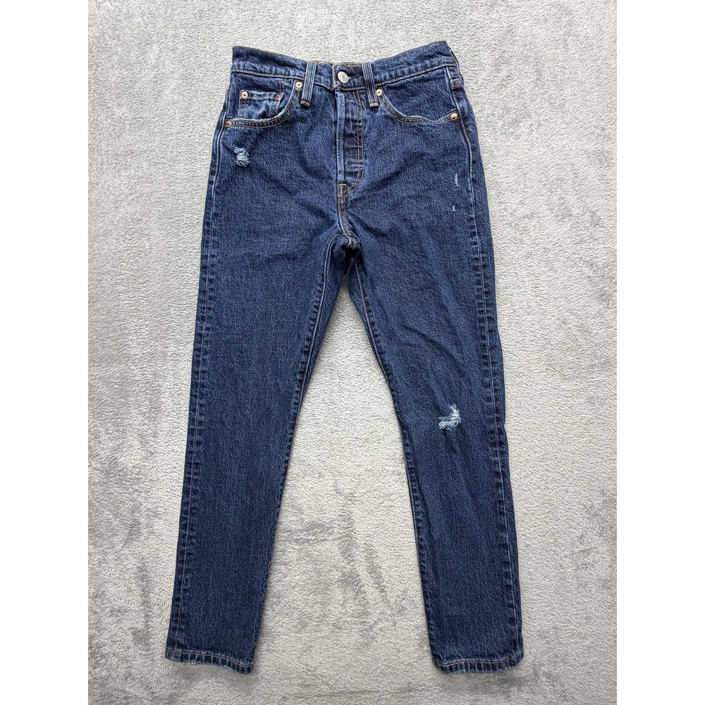 Levi's Premium 501 Jeans Womens‎ Measured 26x27 Blue High at Button Fly